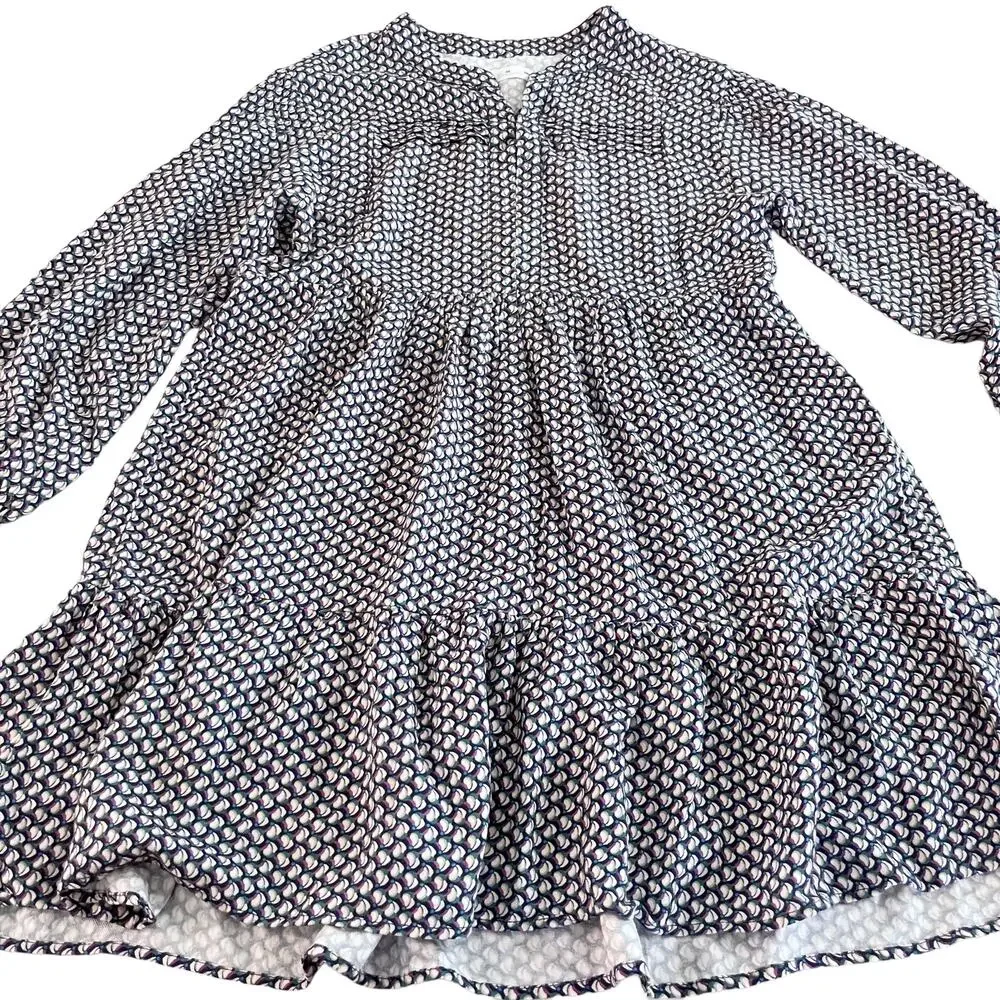 Zara girls geometric print tiered dress size 6